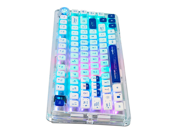 Teclado Game Factor KBG800, Inalámbrico, RGB, Bluetooth. Color Blanco.