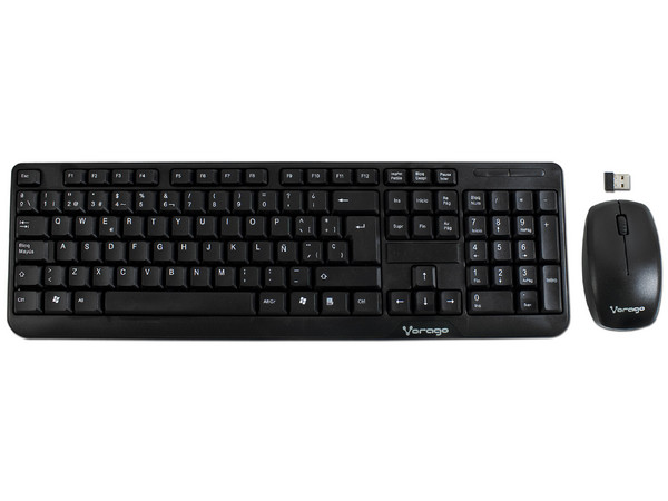 Kit teclado y Mouse inalámbrico Vorago KIT 302, USB.
