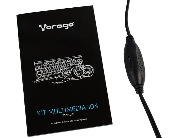 Kit Multimedia 3 en 1 Vorago 104 de Teclado Multimedia, Mouse Óptico y Bocinas.