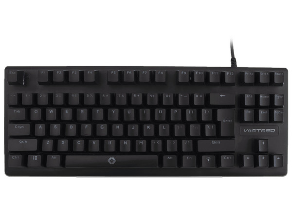 Teclado Mecánico Gamer Vortred Alpha, Iluminación LED RGB, USB. Color Negro.