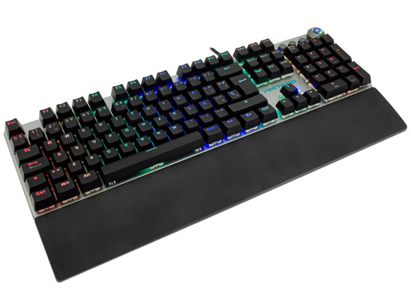 Teclado Mecánico Gamer Vortred V-930600, USB, RGB. Color Negro.