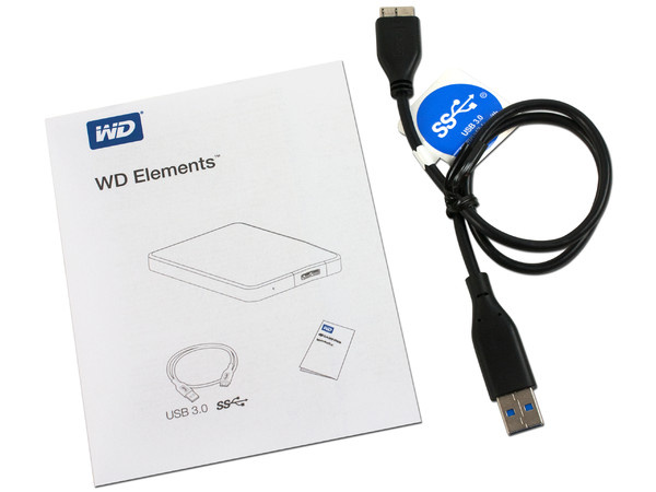 Disco Duro Portátil Western Digital Elements de 1 TB, USB 3.0.