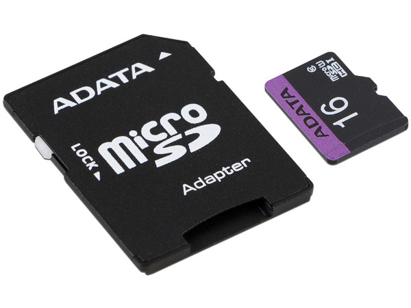 Memoria ADATA Premier MicroSDHC UHS-1 clase 10 de 16 GB, incluye adaptador SD.