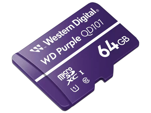 Memoria Western Digital Purple MicroSDXC UHS-I U1 de 64 GB, Clase 10
