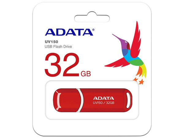 Unidad Flash USB 3.0 ADATA Dash Drive UV150 de 32GB. Color Rojo.
