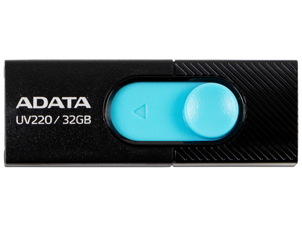 Unidad Flash USB 2.0 ADATA UV220 de 32 GB. Color Negro/Azul.
