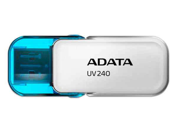 Unidad Flash USB 2.0 ADATA UV240 de 64GB. Color Blanco.