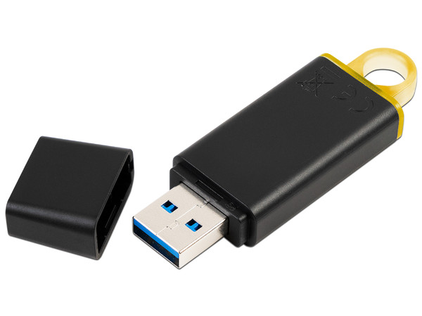 Unidad Flash USB 3.2 Kingston DataTraveler Exodia de 128GB. Color Negro.