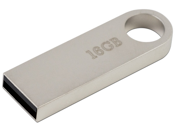 Unidad Flash USB 2.0 Stylos STMUSB2B de 16GB. Color Plata.