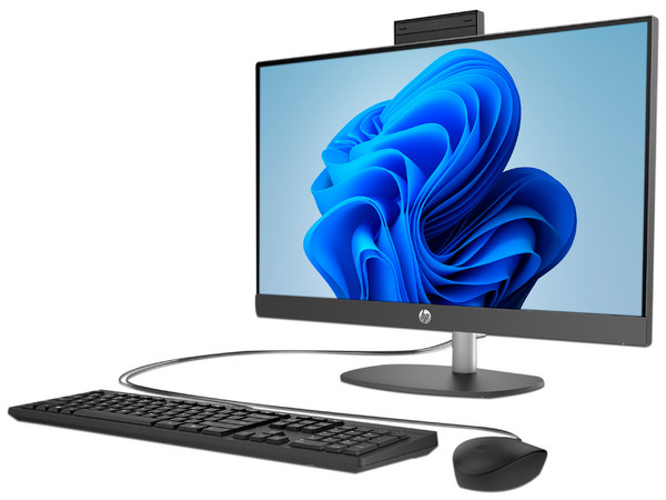 PC All in One HP ProOne 245 G10:
Procesador AMD Ryzen 3 7320U (hasta 4.1 GHz),
Memoria de 8GB DDR5,
SSD de 256GB,
Pantalla de 23.8