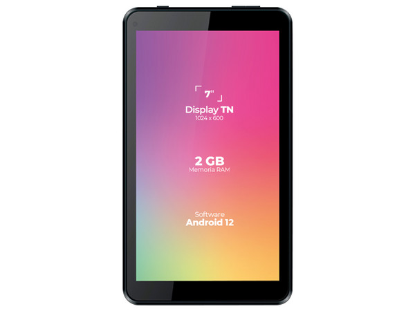 Tablet Acteck Chill Plus TP470,
Procesador Quad-Core Cortex- A53 (1.6 GHz),
Memoria RAM de 2GB,
Almacenamiento de 16GB,
Pantalla LED Multi touch de 7