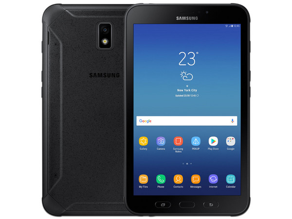 Tablet Samsung Galaxy Tab Active 2:
Procesador Octa-Core(1.60 GHz),
Memoria RAM de 3GB, Almacenamiento de 16GB,
Pantalla de 8