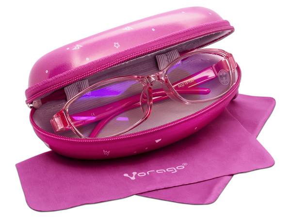 Lentes Gamer Game Factor KG-200 Kids, Anti Luz Azul. Color Rosa.