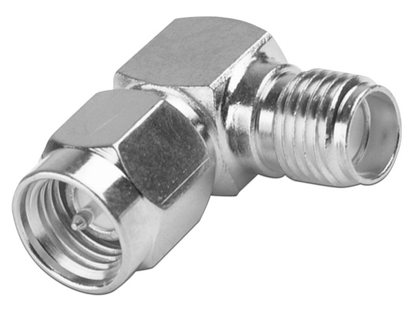 Adaptador en Ángulo Recto RF INDUSTRIES RSA-3402 de Conector SMA Macho a SMA Hembra.