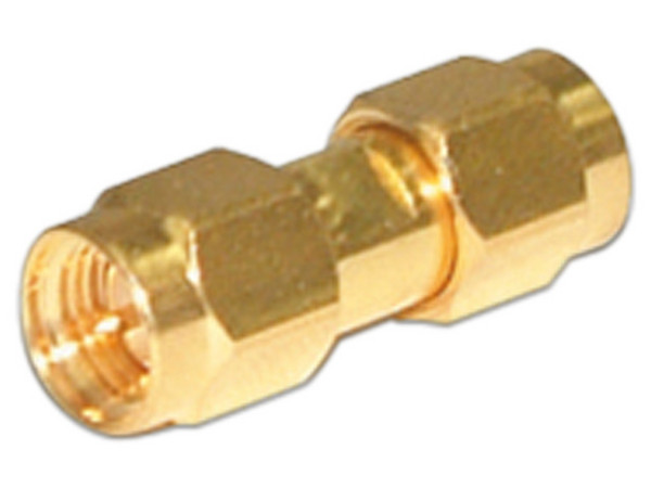 Adaptador Tipo Barril RF INDUSTRIES RSA-3403-1 de Conector SMA Macho a SMA Macho.