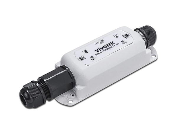 Extensor PoE VIVOTEK AP-GXC-0150 para Exterior, 1 Puerto Gigabit GE, Conexión en cascada hasta 300m, hasta 68W, IP67, IK10.