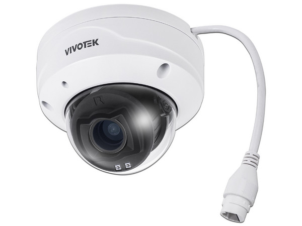 Cámara IP Domo Vivotek FD9383-HTV para Exterior con Lente Varifocal Remoto de 2.8-12mm, Resolución de 5MP y Visión Nocturna de 30m. Resistente a la Intemperie. Color Blanco.
