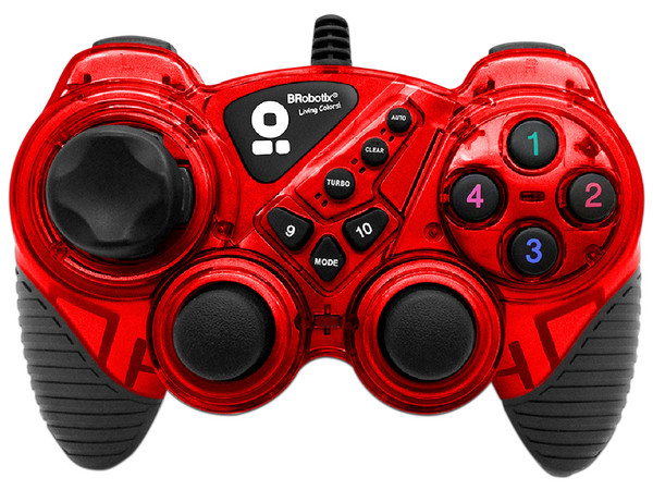 Control para videojuegos Brobotix RumblePad, USB. Color Rojo.