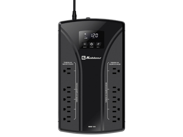 UPS Koblenz 9022, 900VA (450W) con 10 Contactos NEMA 5-15R , USB.