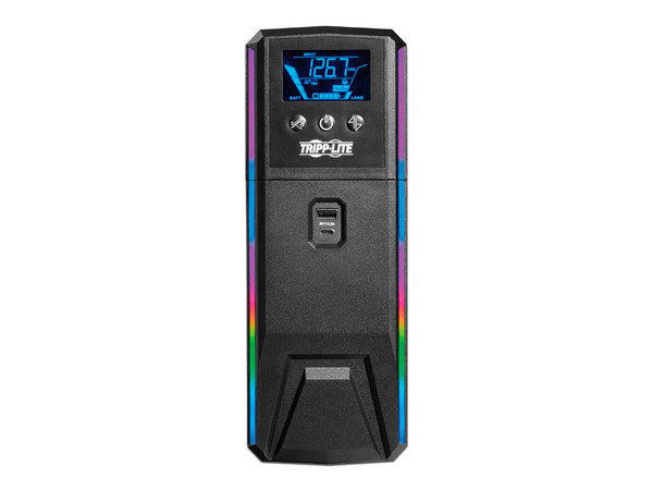UPS Tripplite Gamer SMART1200PSGLCD Onda sinusoidal 1200VA/700W, con 10 Contactos NEMA 5-15R, USB, Con Regulador de Voltaje.