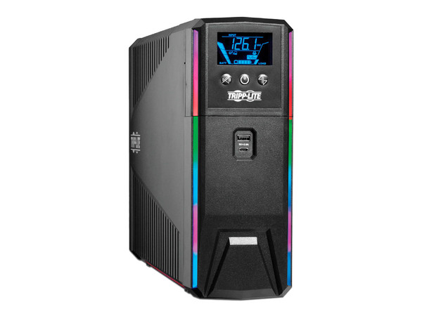 UPS Tripplite Gamer SMART1200PSGLCD Onda sinusoidal 1200VA/700W, con 10 Contactos NEMA 5-15R, USB, Con Regulador de Voltaje.