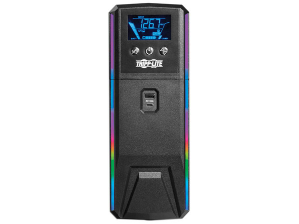 No-Break UPS Gamer Tripp Lite SMART1500PSGLCD de 1550VA / 900W con 10 contactos NEMA 5-15R, Pantalla LCD, 120V.