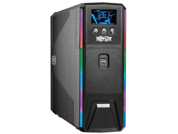 No-Break UPS Gamer Tripp Lite SMART1500PSGLCD de 1550VA / 900W con 10 contactos NEMA 5-15R, Pantalla LCD, 120V.