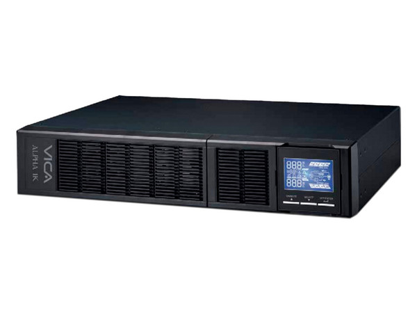 UPS Vica Alpha 1K de 1000VA / 900W, Torre, Onda Senoidal Pura, Doble Conversión, 8 Contactos Nema 5-15R, Color Negro.