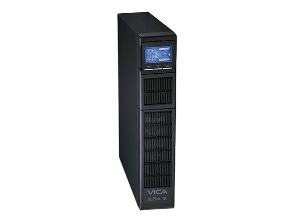 UPS Vica Alpha 1K de 1000VA / 900W, Torre, Onda Senoidal Pura, Doble Conversión, 8 Contactos Nema 5-15R, Color Negro.