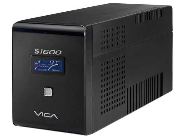 No-Break con regulador Vica S1600 con 8 conexiones Nema 5-15R.