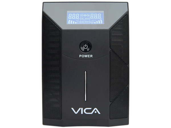 UPS No-Break con Regulador Vica S3000 de 1800W/3000VA, Entrada 110V, 6 Contactos de Salida Nema 5-15R, Color Negro.