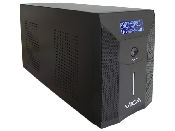 UPS No-Break con Regulador Vica S3000 de 1800W/3000VA, Entrada 110V, 6 Contactos de Salida Nema 5-15R, Color Negro.