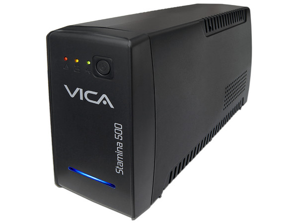 NO-BREAK con regulador Vica Stamina 500, 300 W (500 VA) con 8 conexiones Nema 5-15R.