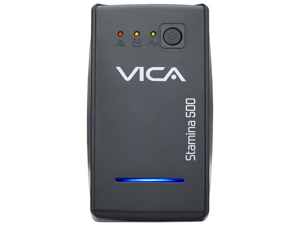 NO-BREAK con regulador Vica Stamina 500, 300 W (500 VA) con 8 conexiones Nema 5-15R.