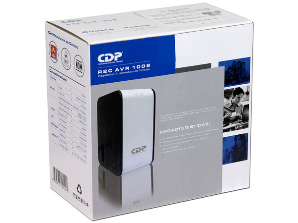 Regulador CDP R2C-AVR 1008, 1000VA/400W, 8 contactos.
