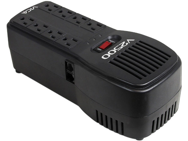Regulador Vica V2500, 1500 Watts (2,500 VA), 8 Contactos.