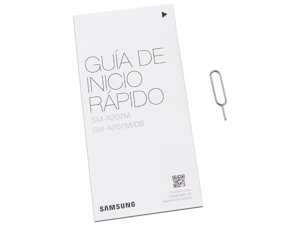 Smartphone Samsung Galaxy A20s:
Procesador Octa core (hasta 1.80 GHz),
Memoria RAM de 3GB, Almacenamiento de 32GB,
Pantalla LED Multi Touch de 6.4