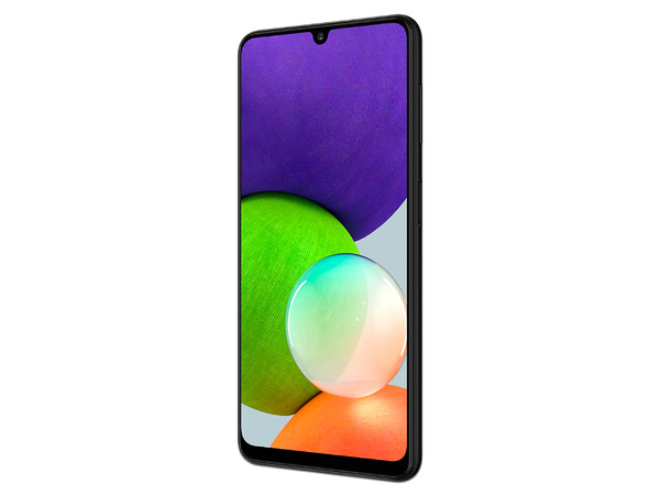 Smartphone Samsung Galaxy A22:
Procesador Dimensity 700 (hasta 2.20 GHz),
Memoria RAM de 4GB, Almacenamiento de 64GB,
Pantalla LED Multi Touch de 6.3