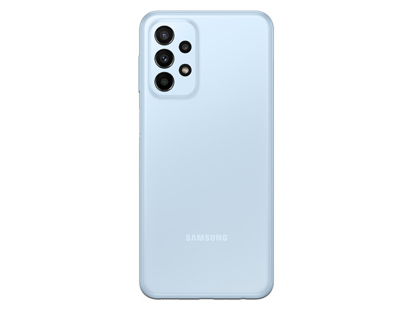 Smartphone Samsung Galaxy A23:
Procesador Octacore (hasta 1.9GHz),
Memoria RAM de 4GB, Almacenamiento de 128GB,
Pantalla LCD TFT de 6.6