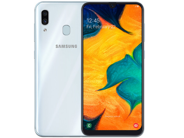 Smartphone Samsung Galaxy A30:
Procesador Octa Core (hasta 1.80GHz),
Memoria RAM de 4GB, Almacenamiento de 64GB,
Pantalla Super AMOLED de 6.2