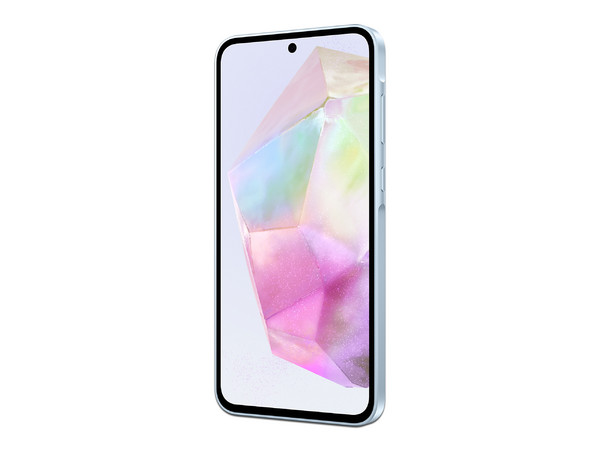 Smartphone Samsung Galaxy A35 5G:
Procesador Octa Core (2.4 GHz),
Memoria RAM de 8GB, Almacenamiento de 128GB,
Pantalla Super AMOLED de 6.6