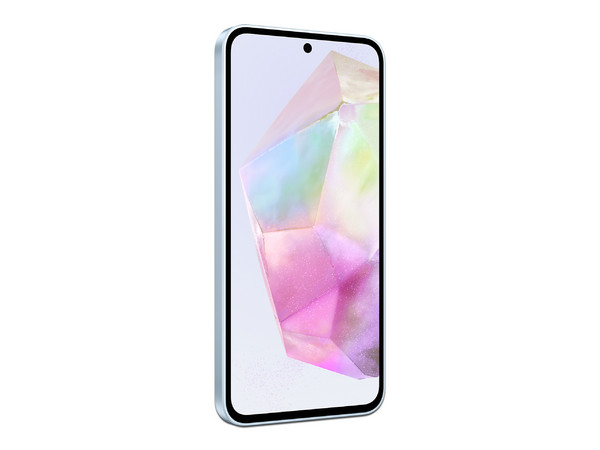 Smartphone Samsung Galaxy A35 5G:
Procesador Octa Core (2.4 GHz),
Memoria RAM de 8GB, Almacenamiento de 128GB,
Pantalla Super AMOLED de 6.6