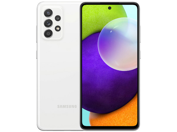 Smartphone Samsung Galaxy A52:
Procesador Snapdragon 720G (hasta 2.3 GHz),
Memoria RAM de 6GB, Almacenamiento de 128GB,
Pantalla Super AMOLED Multi Touch de 6.5