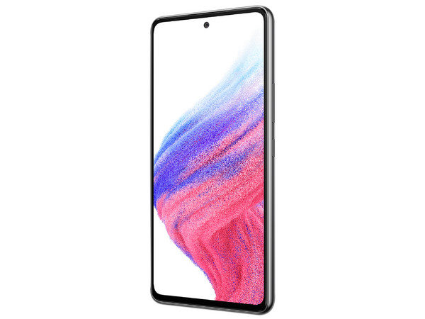 Smartphone Samsung Galaxy A53:
Procesador Exynos 1280 (hasta 2.4 GHz),
Memoria RAM de 8GB, Almacenamiento de 128GB,
Pantalla Super AMOLED de 6.5 FHD+,
Bluetooth 5.0, Wi-Fi 5, 5G,
Cámara Principal de 64MP,
Android 12. Color Negro.