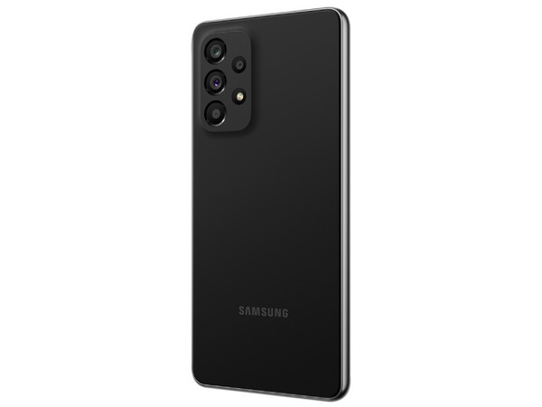 Smartphone Samsung Galaxy A53:
Procesador Exynos 1280 (hasta 2.4 GHz),
Memoria RAM de 8GB, Almacenamiento de 128GB,
Pantalla Super AMOLED de 6.5 FHD+,
Bluetooth 5.0, Wi-Fi 5, 5G,
Cámara Principal de 64MP,
Android 12. Color Negro.
