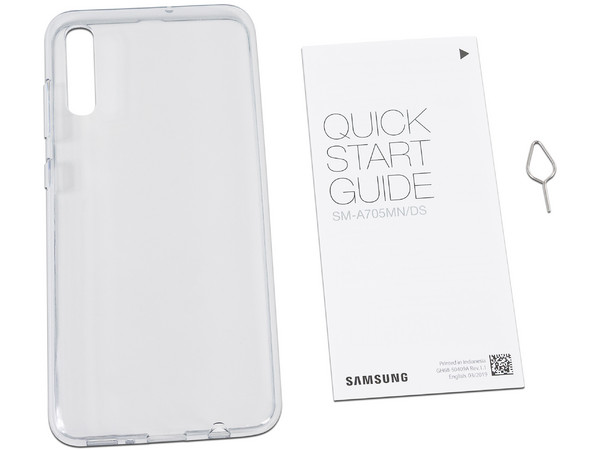 Smartphone Samsung Galaxy A70:
Procesador Octa Core (hasta 2.0GHz),
RAM de 6GB,
Almacenamiento de 128GB,
Pantalla Super AMOLED de 6.5