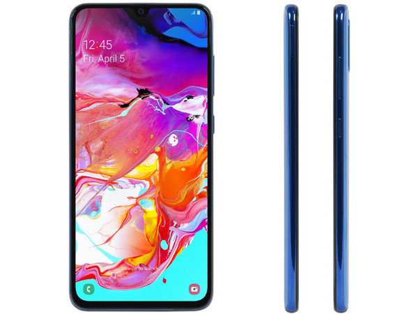 Smartphone Samsung Galaxy A70:
Procesador Octa Core (hasta 2.0GHz),
RAM de 6GB,
Almacenamiento de 128GB,
Pantalla Super AMOLED de 6.5