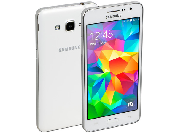 Smartphone Samsung Galaxy Grand Prime:
Procesador Quad Core (1.3 GHz),
Memoria RAM de 1GB, Almacenamiento de 8GB (expandible con microSD),
Pantalla 5.0