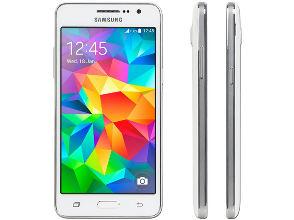 Smartphone Samsung Galaxy Grand Prime:
Procesador Quad Core (1.3 GHz),
Memoria RAM de 1GB, Almacenamiento de 8GB (expandible con microSD),
Pantalla 5.0