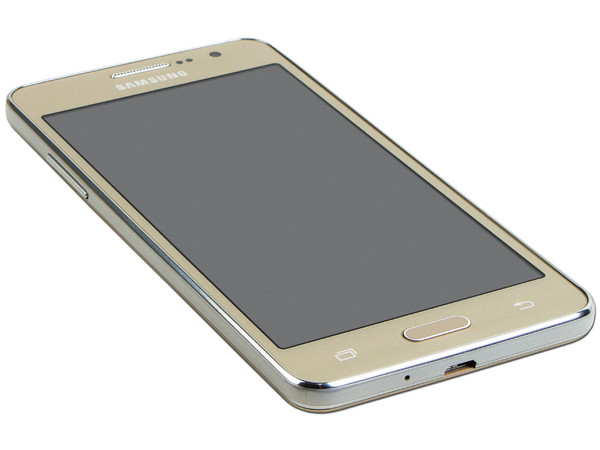 Smartphone Samsung Galaxy Grand Prime:
Procesador Quad Core (1.3 GHz),
Memoria RAM de 1GB, Almacenamiento de 8GB (expandible con microSD),
Pantalla 5.0